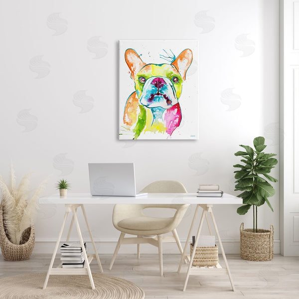 Stupell Industries Jen Seeley | Modern French Bulldog Fun Portrait Wall Art