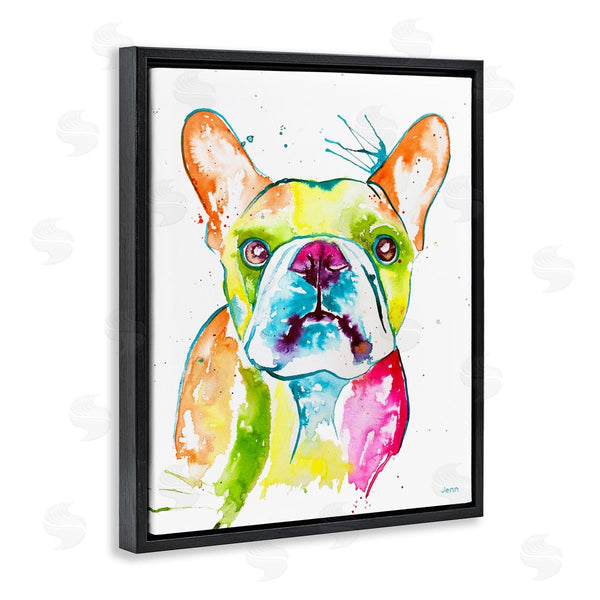 Stupell Industries Jen Seeley | Modern French Bulldog Fun Portrait Wall Art