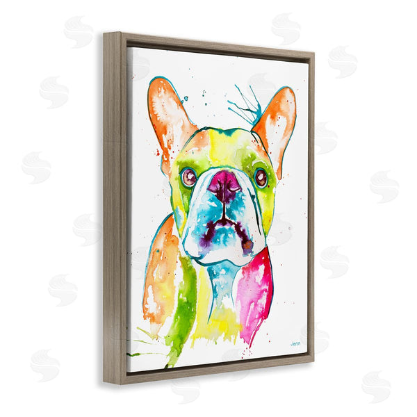 Stupell Industries Jen Seeley | Modern French Bulldog Fun Portrait Wall Art