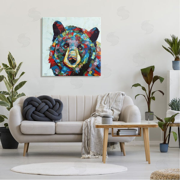 Stupell Industries Jen Seeley | Modern Kaleidoscopic Bear Portrait Wall Art