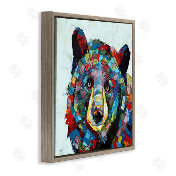 Stupell Industries Jen Seeley | Modern Kaleidoscopic Bear Portrait Wall Art