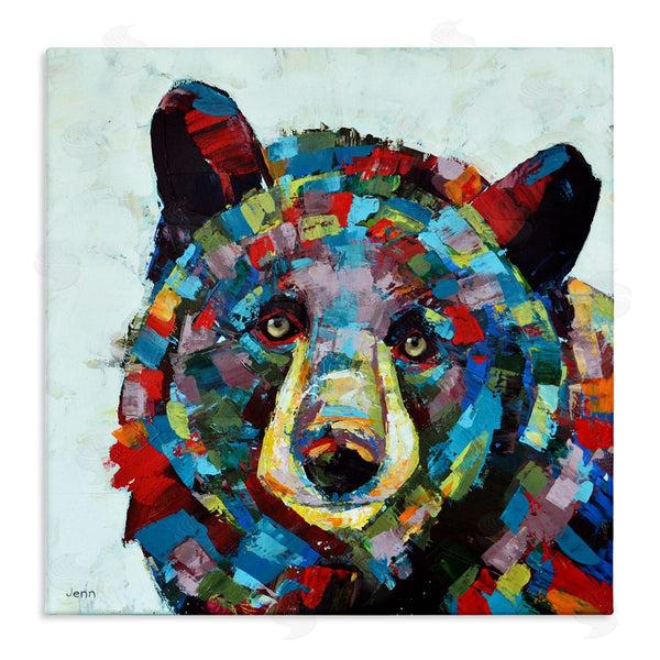 stupell industries Jen Seeley | Modern Kaleidoscopic Bear Portrait Wall Art
