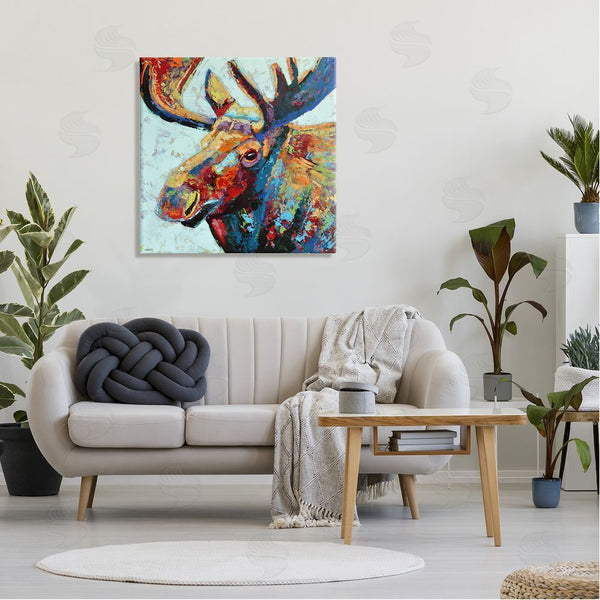 Stupell Industries Jen Seeley | Moose Portrait Modern Composition Wall Art