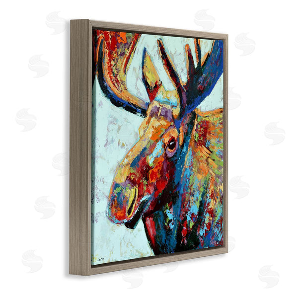 Stupell Industries Jen Seeley | Moose Portrait Modern Composition Wall Art