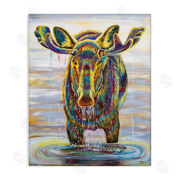 stupell industries Jen Seeley | Moose Water Drip Nature Lake Wall Art