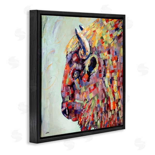 Stupell Industries Jen Seeley | Mosaic Style Bison Portrait Wall Art