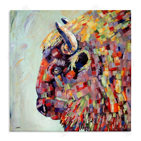 stupell industries Jen Seeley | Mosaic Style Bison Portrait Wall Art