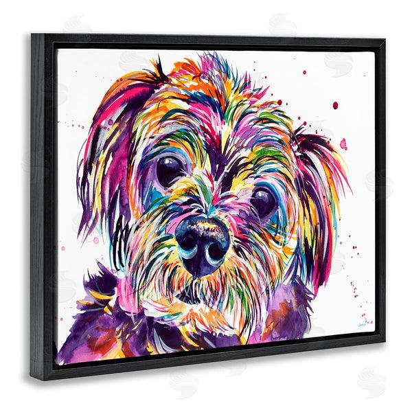 Stupell Industries Jen Seeley | Prismatic Terrier Dog Face Portrait Wall Art