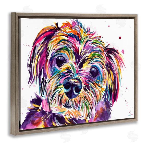 Stupell Industries Jen Seeley | Prismatic Terrier Dog Face Portrait Wall Art
