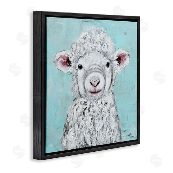 Stupell Industries Jen Seeley | Smiling Lamb Farm Animal Face Wall Art
