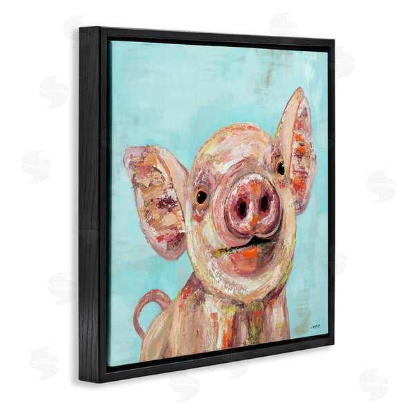 Stupell Industries Jen Seeley | Smiling Pig Farm Animal Wall Art