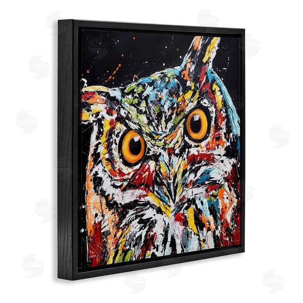 Stupell Industries Jen Seeley | Street Style Horned Owl Splatter Wall Art