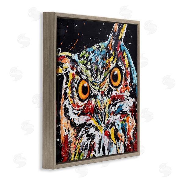 Stupell Industries Jen Seeley | Street Style Horned Owl Splatter Wall Art