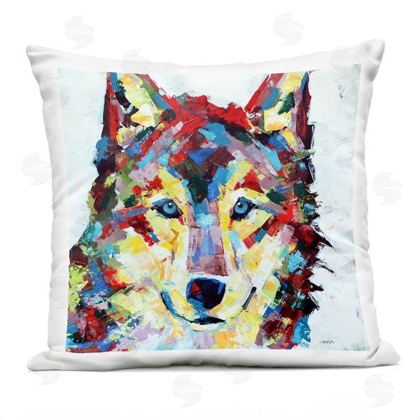 Stupell Industries Jen Seeley | Urban Style Wolf Portrait Printed Throw Pillow