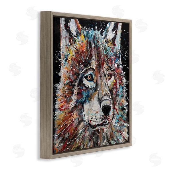 Stupell Industries Jen Seeley | Urban Wolf Graffiti Face Portrait Wall Art