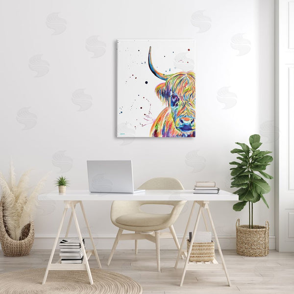 Stupell Industries Jen Seeley | Vivid Cattle Face Farm Animal Wall Art