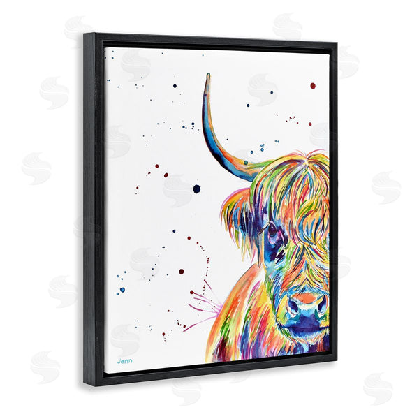 Stupell Industries Jen Seeley | Vivid Cattle Face Farm Animal Wall Art