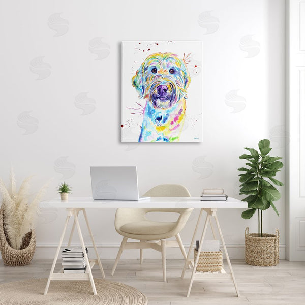 Stupell Industries Jen Seeley | Vivid Goldendoodle Dog Pet Wall Art