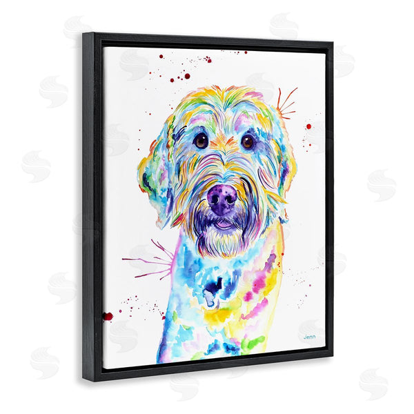 Stupell Industries Jen Seeley | Vivid Goldendoodle Dog Pet Wall Art