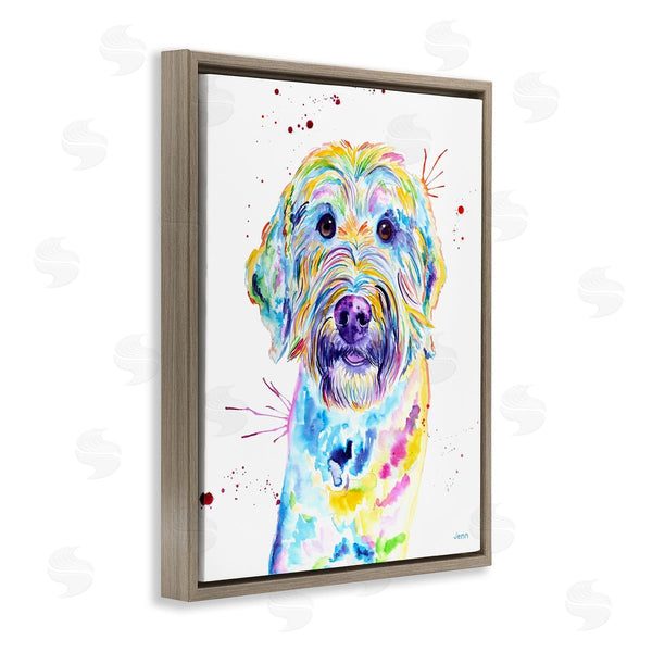 Stupell Industries Jen Seeley | Vivid Goldendoodle Dog Pet Wall Art