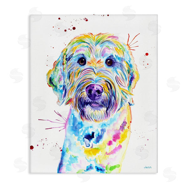 stupell industries Jen Seeley | Vivid Goldendoodle Dog Pet Wall Art
