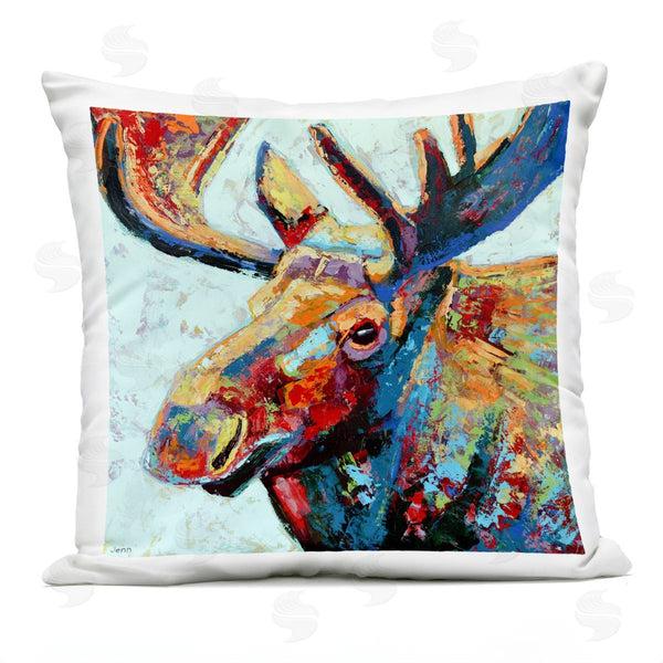 Stupell Industries Jen Seeley | Vivid Moose Modern Composition Printed Throw Pillow