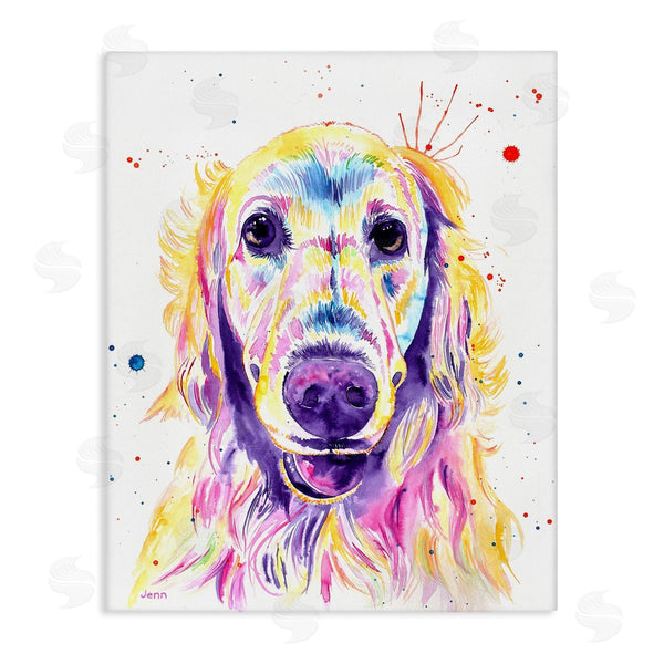 stupell industries Jen Seeley | Vivid Retriever Dog Pet Portrait Wall Art