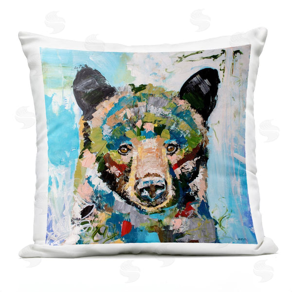 Stupell Industries Jen Seeley | Woodland Bear Bold Collage Printed Throw Pillow