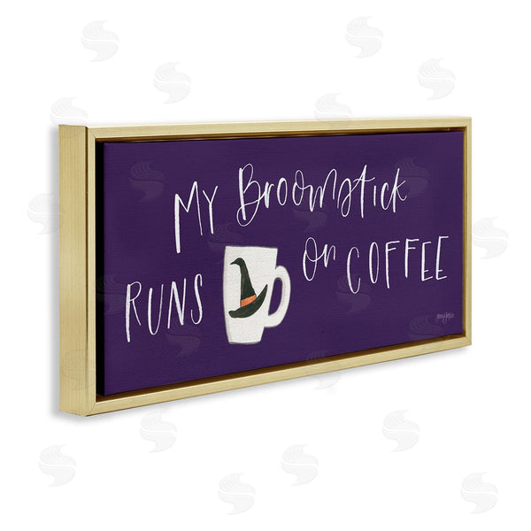 Stupell Industries Jenaya Jackson | Broomstick Runs On Coffee Wall Art