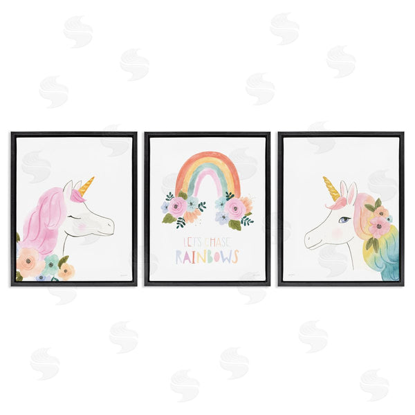 Stupell Industries Jenaya Jackson | Let's Chase Rainbows Unicorns
