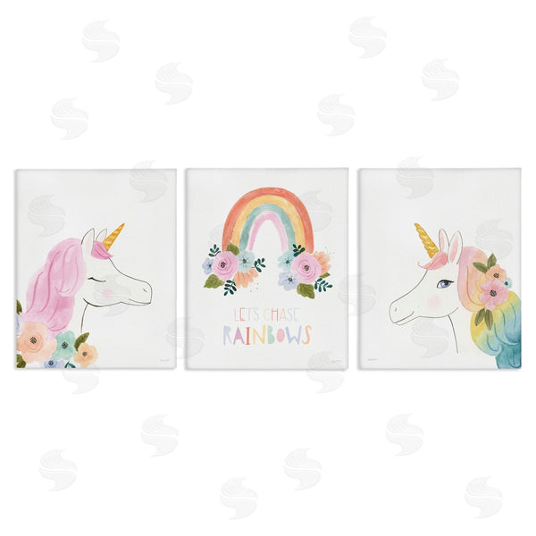 stupell industries Jenaya Jackson | Let's Chase Rainbows Unicorns