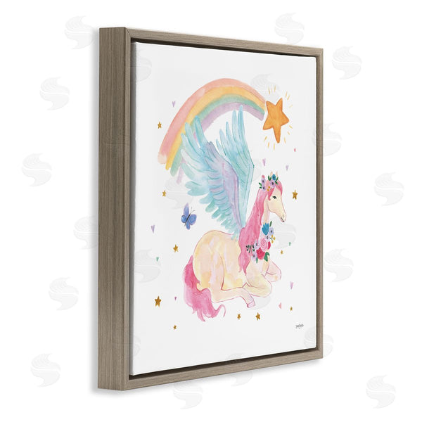 Stupell Industries Jenaya Jackson | Pegasus & Butterfly Rainbow Wall Art