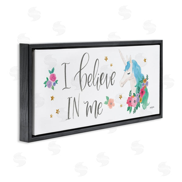 Stupell Industries Jenaya Jordan | Believe In Me Blue Unicorn