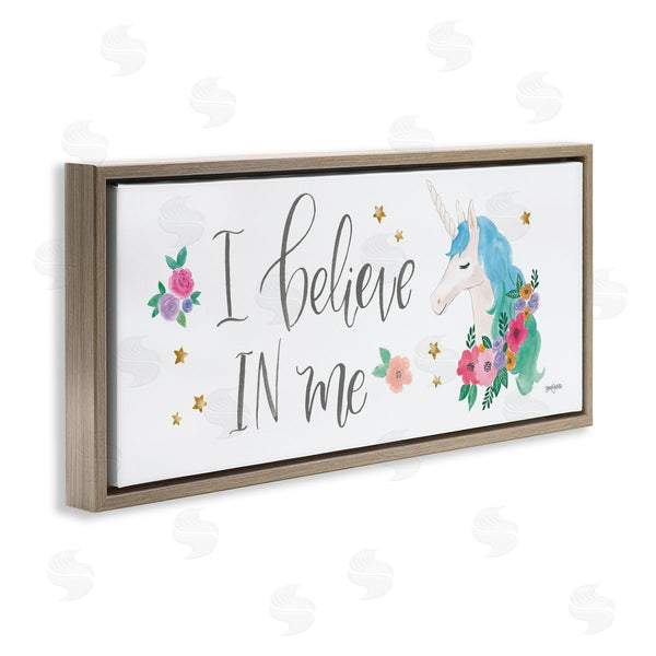 Stupell Industries Jenaya Jordan | Believe In Me Blue Unicorn