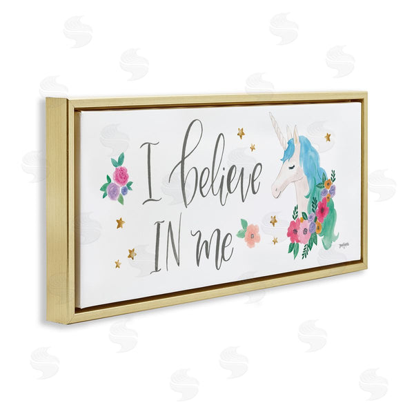 Stupell Industries Jenaya Jordan | Believe In Me Blue Unicorn