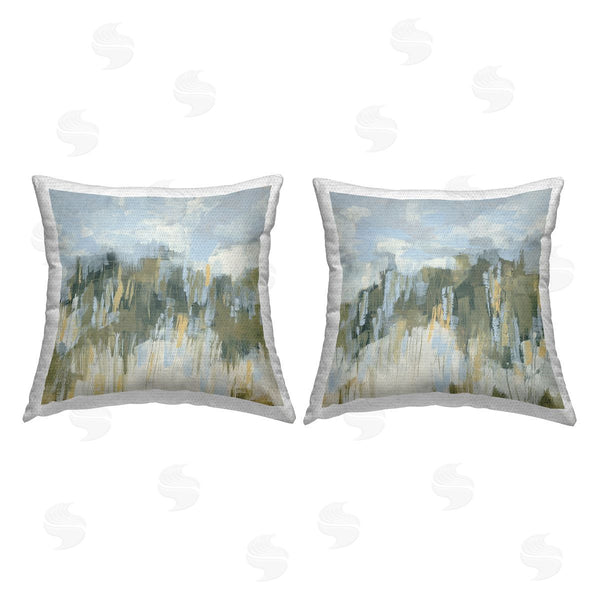 Stupell Industries Jennifer Brinley | Abstract Grassy Landscape Printed Throw Pillow Set