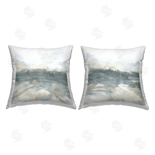 Stupell Industries Jennifer Brinley | Abstract Grey Landscapes Printed Throw Pillow Set
