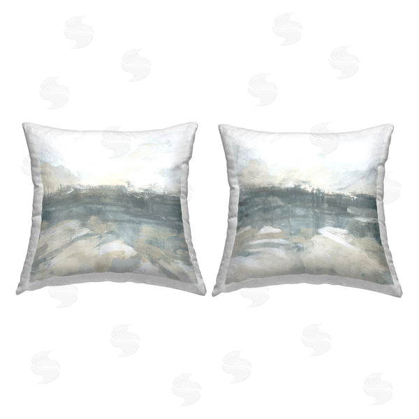 stupell industries Jennifer Brinley | Abstract Grey Landscapes Printed Throw Pillow Set