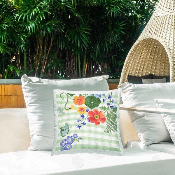 Stupell Industries Jennifer Brinley | Botanicals On Gingham Printed Throw Pillow