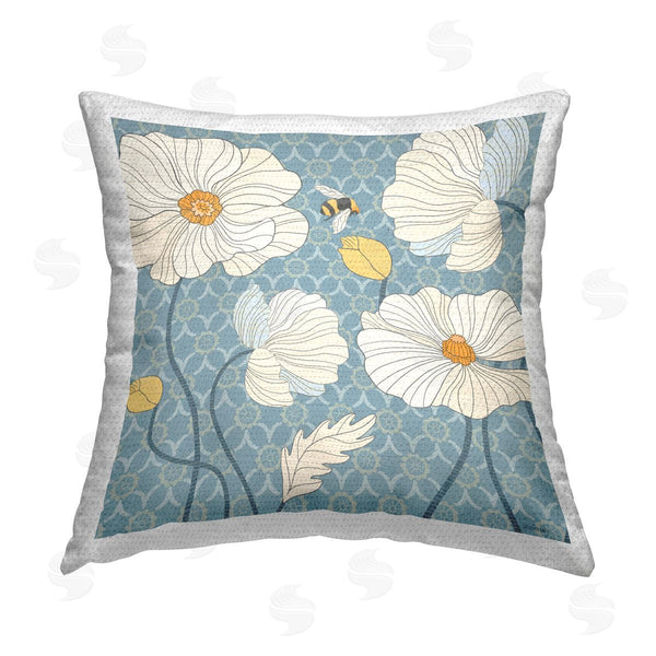 Stupell Industries Jennifer Brinley | Florals On Trellis Pattern Printed Throw Pillow