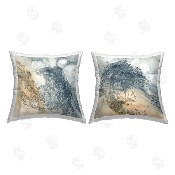 stupell industries Jennifer Brinley | Grey & Beige Abstractions Printed Throw Pillow Set