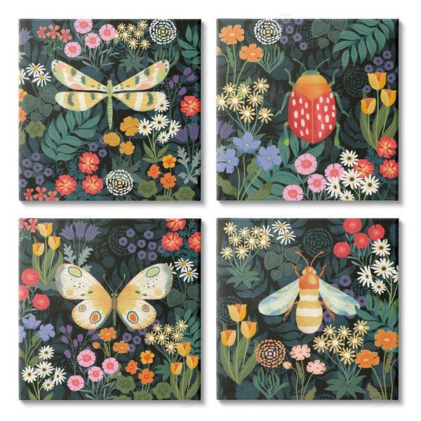 stupell industries Jennifer Brinley | Insects Among Wildflowers Wall Art