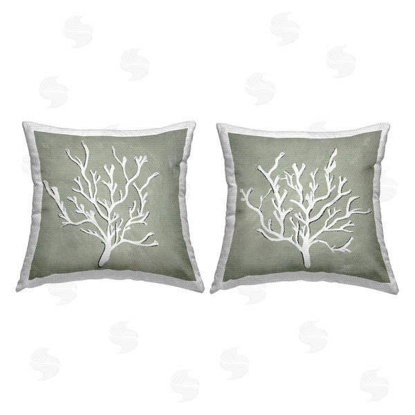 Stupell Industries Jennifer Brinley | Minimal Coral Shapes Printed Throw Pillow Set