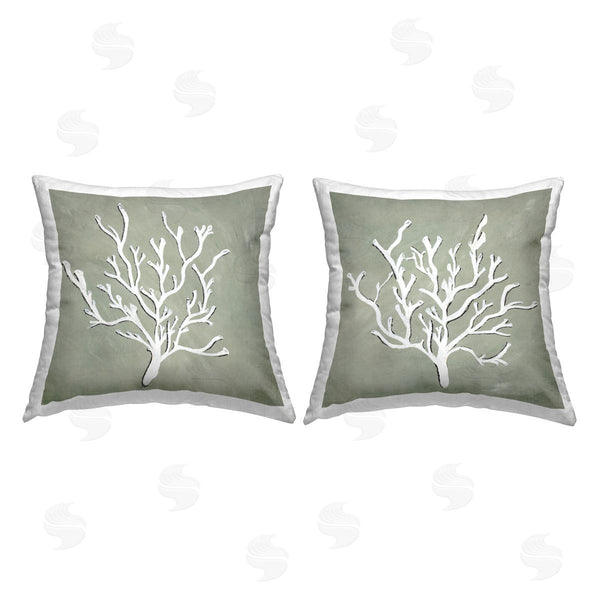 stupell industries Jennifer Brinley | Minimal Coral Shapes Printed Throw Pillow Set