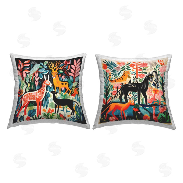 Stupell Industries Jennifer Brinley | Mythical Creatures In Nature Printed Throw Pillow Set