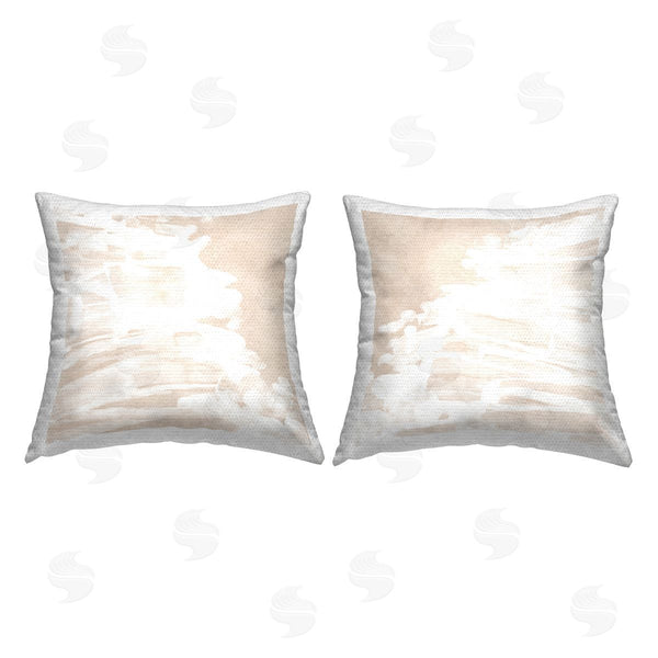 Stupell Industries Jennifer Brinley | Neutral Fluid Abstraction Printed Throw Pillow Set