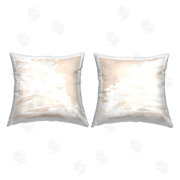 stupell industries Jennifer Brinley | Neutral Fluid Abstraction Printed Throw Pillow Set