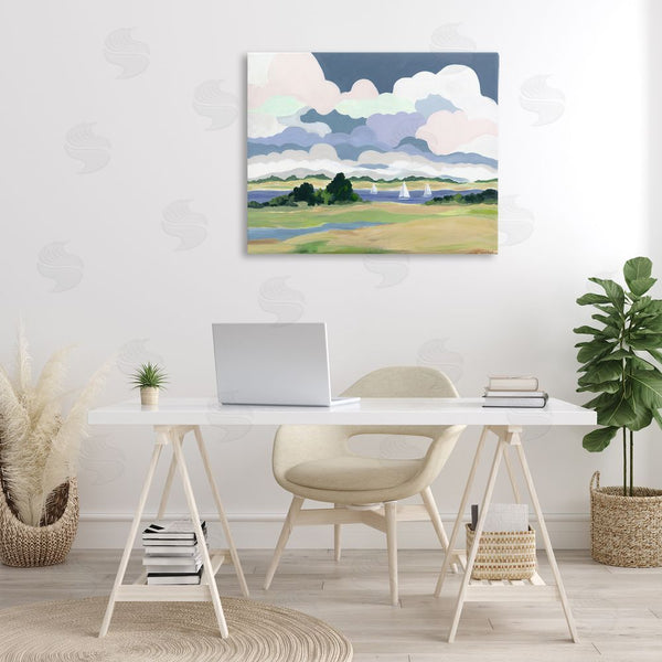 Stupell Industries Jennifer Brinley Rep. Levison Designs | Billowing Clouds Countryside Wall Art