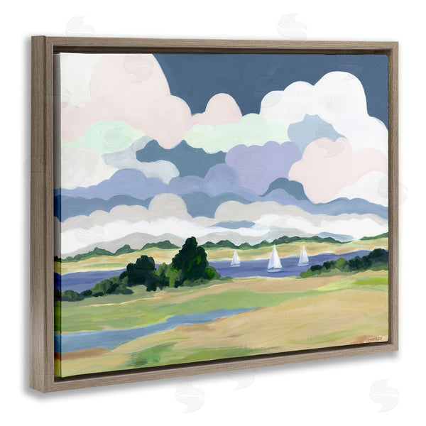 Stupell Industries Jennifer Brinley Rep. Levison Designs | Billowing Clouds Countryside Wall Art