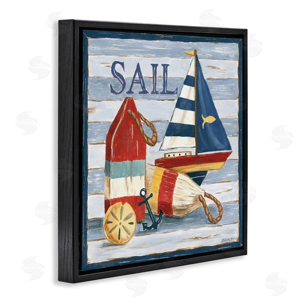 Stupell Industries Jennifer Brinley Rep. Levison Designs | Sail Boat & Buoys Wall Art